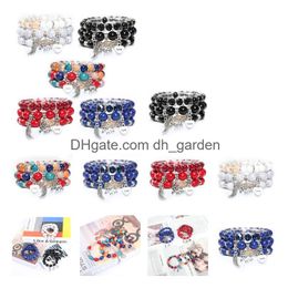 Braceletas Charm 8 piezas de 8 piezas Bohemio Beads Handmads brazalete para mujeres Color de verano Clain Bangle Girls Boho Jewelry AC Dhgarden Dhsan