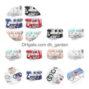 Bracelets de charme 8pcs Set Bohemian Bracelet des perles faites à la main pour les femmes Colorf Chain de perle Bangle Girls Boho Jewelry AC Dhgarden DHM35