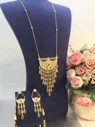 Bracelets de charme AccKing 2 pièces de mariée zircone ensembles de bijoux complets pour les femmes fête de luxe Dubai Nigeria CZ cristal collier de mariage ensembles 230901