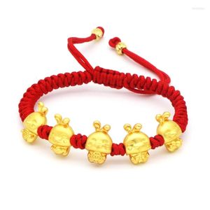 Bedelarmbanden verstelbare Chinese verjaardagsbord dierenarmband Lucky Red Rope Ladies Jaar sieraden geschenk Dropship