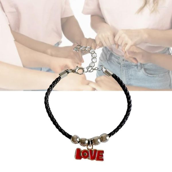 Bracelets porte-bonheur réglable ruban rouge bracelet sensibilisation au VIH/sida Simple tressé corde bijoux pour hommes femmes