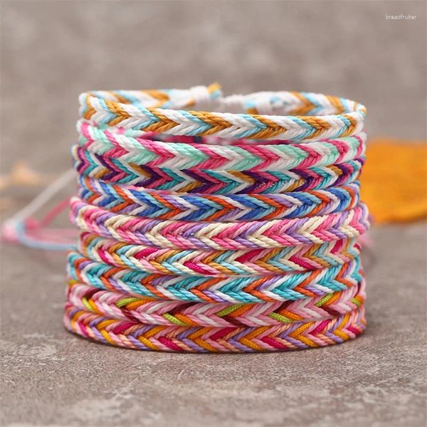 Bracelets de charme Fil réglable tressé amitié d'été pour les sœurs la plus mignonne couleur personnalisée chaîne imperméable plage