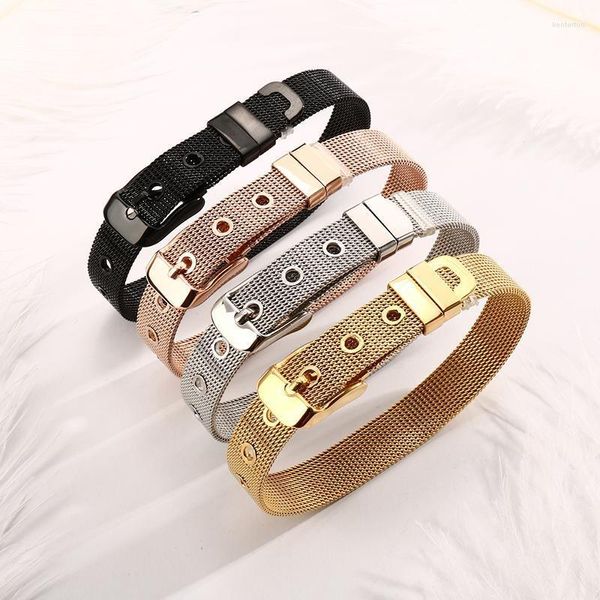 Bracelets de charme Bracelet réglable Bracelet classique en acier inoxydable Bracelet conception de ceinture flexible pour hommes femmes bijoux cadeau Kent22