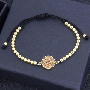 Bracelets de charme AIBEF 7 Couleurs Choix Natural pour les femmes minerai Black Corde réglable à la main Copper Perle en ramiage