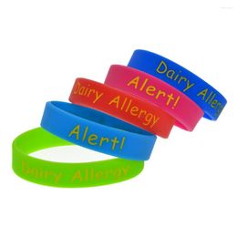 Bracelets à breloques alerte allergie aux produits laitiers bracelet en silicone taille enfant 5 pièces