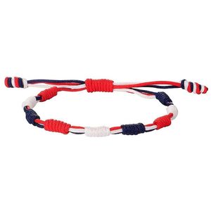 Bracelets porte-bonheur fête nationale américaine Bracelet à cordes fait à la main rouge blanc bleu drapeau couleur livraison directe indépendante bijoux Dhqkq