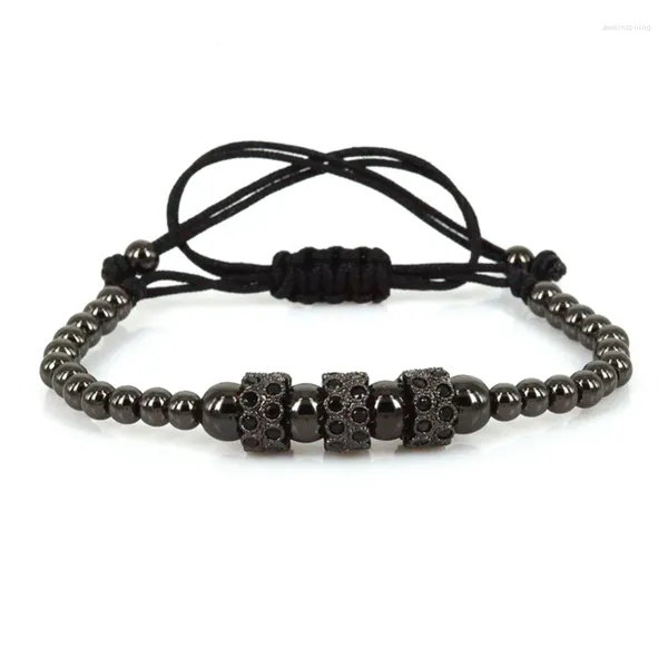 Bracelets de charme Anil Arjandas Hommes Trendy 24K Perles en laiton tressé Macrame pour ZZB-35