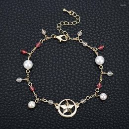 Bracelets porte-bonheur Anime Card Captor Sakura Mode Imitation Perle Perles Chaînes Bracelet Cardcaptor Bracelets