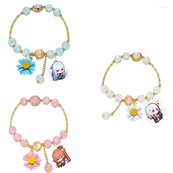 Bracelets de charme Figure d'anime Dan Heng Kafka Bracelet Honkai Star Rail chaîne mode cristal Daisy pendentif bracelets Cosplay fans cadeau
