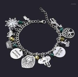 Bracelets de charme Anime Le bracelet Lion King Bracelet Simba Tree of Life Elephant Pendant Bangles pour les femmes Bijoux de mode Fashion 14023915
