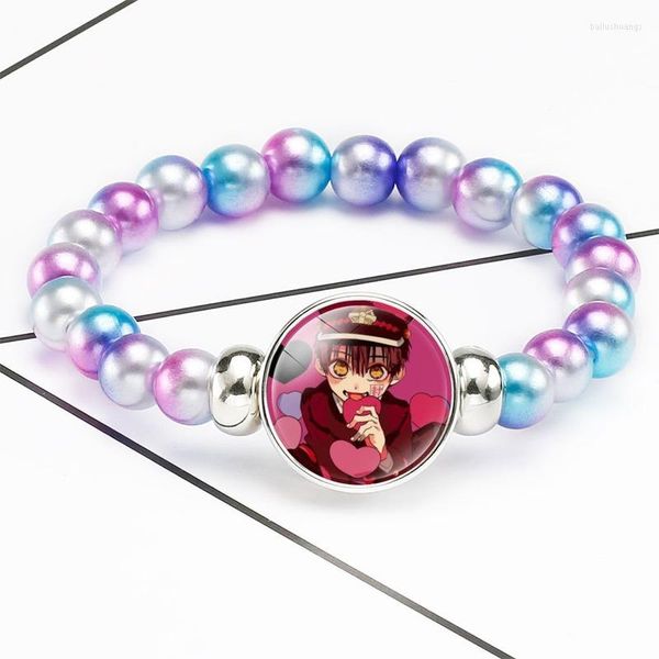 Pulseras de encanto Anime Hanako-kun Cosplay Yahiro Nene Pulsera con cuentas Hanako Figura Brazaletes de vidrio para hombres y mujeres