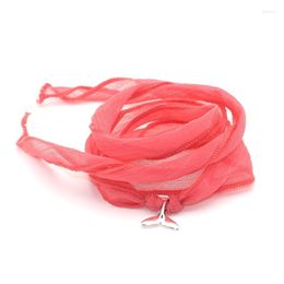 Bedelarmbanden aankomst 10 kleuren sari zijden lint wrap yoga met walvisstaart mode dames armband