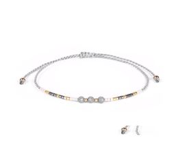 Bracelets de charme Arrivée Bracelet à cordes tressé pour femmes hommes 4 mm petites perles de graines Braslet Brazalete 8 couleurs Pseira GI6608162