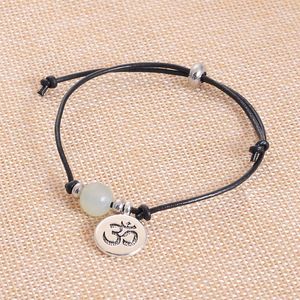 Bedelarmbanden aankomst schattig romantisch natuursteenleer roestvrijstalen armband voor vrouwen vriendschap moederdag cadeau