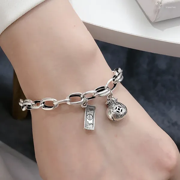 Bracelets de charme Arrivée Mode US Dollar Tag Portefeuille Thai Argent Dames Cadeaux d'Halloween pour Femmes Filles