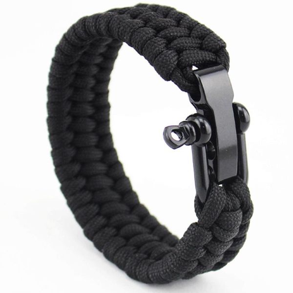 Bracelets à breloques Arrivée Hommes En Acier Inoxydable Ancre Manilles Bracelet En Cuir Noir Surf Nautique Marin Hommes Bracelet Bijoux De Mode