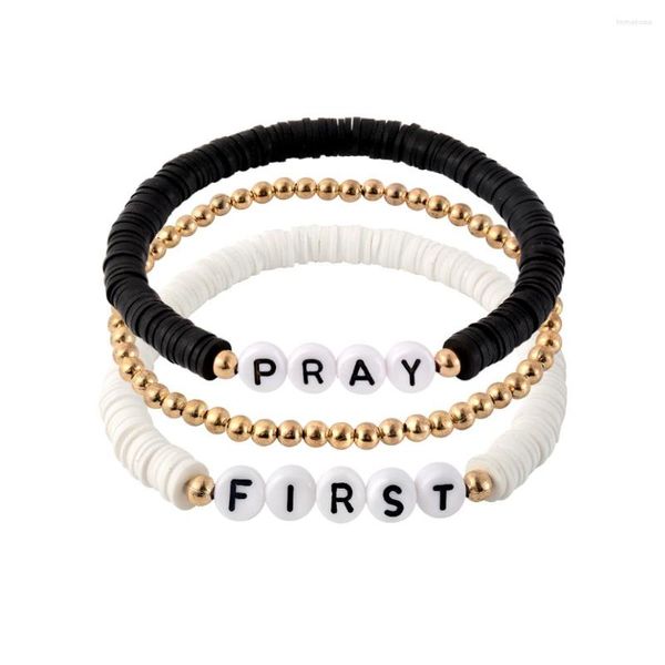 Bracelets de charme Arrivé Soft for Women Girls All Mether Colors First Pray Beads Bangle Bracelet Golden Bracelet Set Accessoire