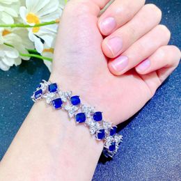 Charm Armbanden Astuyo Wens Elegante Armband Voor Vrouwen Ruby Saffier Tanzanite Kleur Stenen Link Chain Vrouwelijke Sieraden Aanwezig Gift
