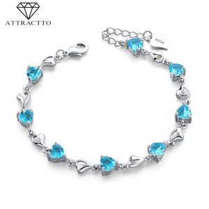 Charmarmbanden aantrekkelijk tot S925 zilver unieke kubieke zirkonia armbandenbangles Charms for Women Friendship Crystal Bracelet SBR190134