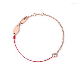 Bedelarmbanden b01-001e rode draad redline voor vrouwen string 316L roestvrijstalen armband pruimenbloem touw