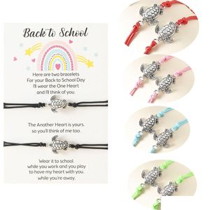 Bedelarmbanden terug naar school mama en ik moeder dochter matching hartarmband set goede wens eerste dag van geschenken voor drop leveren dhqsl