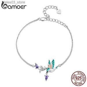 Bedelarmbanden Bamoer 925 sterling zilver origineel ontwerp armband voor vrouwen Kingfisher armband zilveren sieraden voor feest BSB126 Q231025