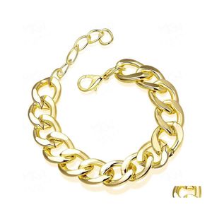 Bedelarmbanden bangle armband gepersonaliseerde oneindigheid dunne goud geel 18k drop levering sieraden dhe7a