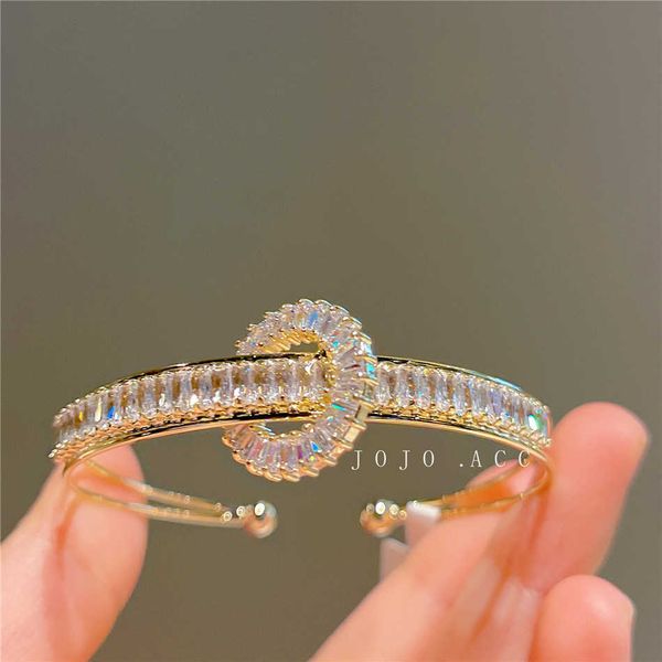 Bracelets de charme Designers Bangle Bracelet Zircon Jojoacc, simple et élégant bande J333