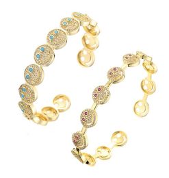 Bracelets de charme bracelets avec du bracelet de visage de plaque d'or de haute qualité de haute qualité de haute qualité pour femmes cadeaux de bijoux d'amitié 2302179113678