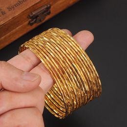 Charmarmbanden Bangrui 15 stks 26 inch groothandel goud kleur ethiopische bangle armband dubai sieraden grote cirkel s 230508