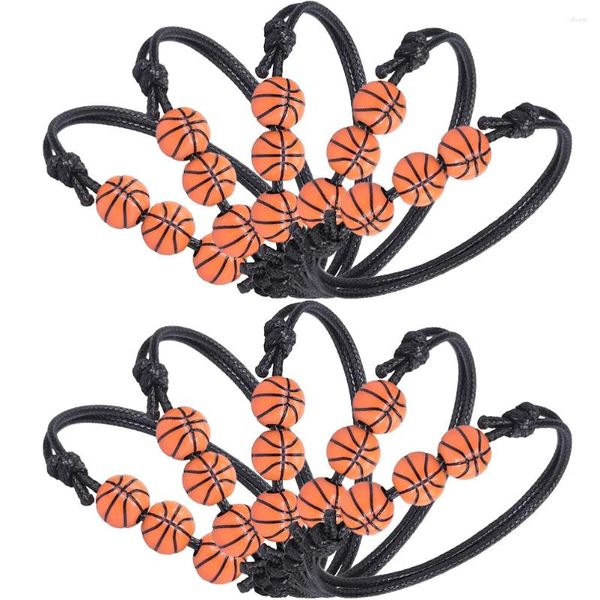 Pulseras con dijes Pulsera de baloncesto Fans Suministro Deportes resistentes al desgaste Ajustable Muñeca elegante Accesorios de fútbol compactos