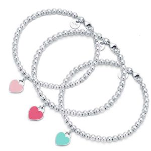 Bracelets de charme Bracelets à breloques perlés pour femmes 925 en argent Sterling de qualité supérieure rouge rose bleu vert coeur charmes concepteur de luxe 204Q