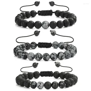 Bedelarmbanden Kralen Voor Mannen Geschenken 8mmTiger Eye Lava Rock Stone Heren Vrouwen Stress Yoga Set Verstelbaar Anti angst