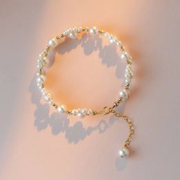 Bracelets de charme de la patte de petit chat perlé pour les femmes imitation de mode Bracelet de la chaîne de perles en gros de bijoux de bijoux de bijoux