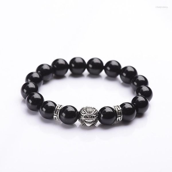 Bracelets porte-bonheur perles Bracelet fait à la main obsidienne Pi Xiu bijoux cadeau pour hommes en gros YP8071 Melv22