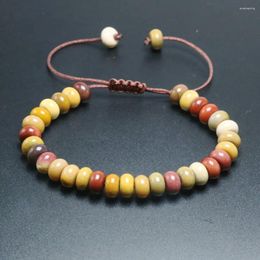 Bracelets de charme Bracelet Men Men de pierre naturelle Abacus chakra guérison Energy Femmes Bijoux Braidage Man Pulsera