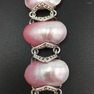 Bracelets porte-bonheur beaux bijoux nacre rose coquille Art femmes hommes Bracelet de perles 7-9 