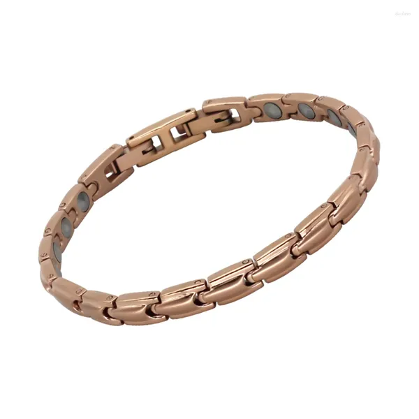 Bracelets de charme Befoshinn Jewelry Femmes Rose Gold Color Pure Titanium avec 99,9998% Germanium Beads Health Italien