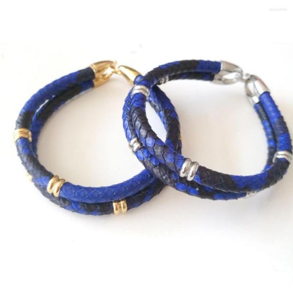 Bracelets de charme Bracelet en cuir Python de luxe Beichong Luxury avec cadeau en acier inoxydable pour femmes et hommes Gift