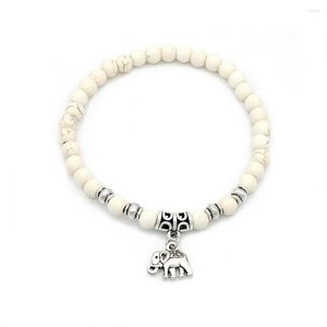 Bedel armbanden Bijoux olifant armbanden witte natuursteenarmband voor vrouwen pulseiras femininas boho sieraden cadeau