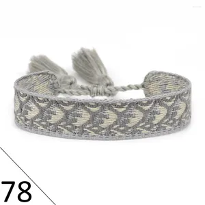 Bracelets de charme Bohême tissé à la main motif léopard ethnique gland réglable bracelet de mode pour les femmes cadeaux de bijoux de couple