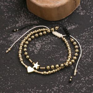 Bracelets porte-bonheur bohême Miyuki graine Bracelet pour filles réglable tissé main corde étoile amour coeur femmes