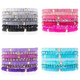 Bedelarmbanden Bohemen Polymeer Klei Armband Vrouwen Ethinc Kleurrijk Zacht Aardewerk Gelaagdheid Ketting Strand Mannen Sieraden Vriendschap