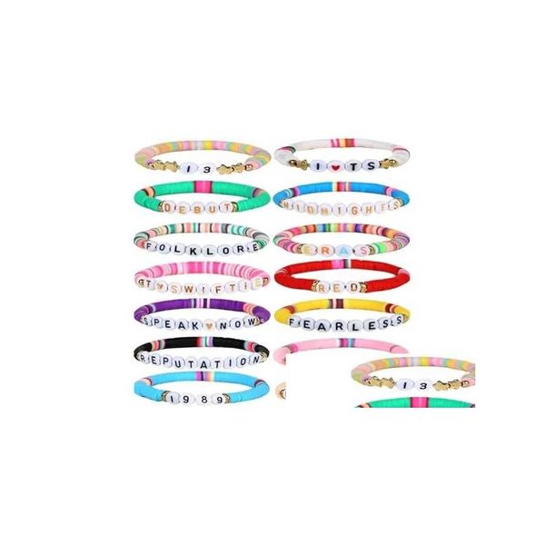Bracelets de charme bracelet bohemian pour les fans de Swifietaylor l'album de chanson album de livraison de livraison bijoux otbsr