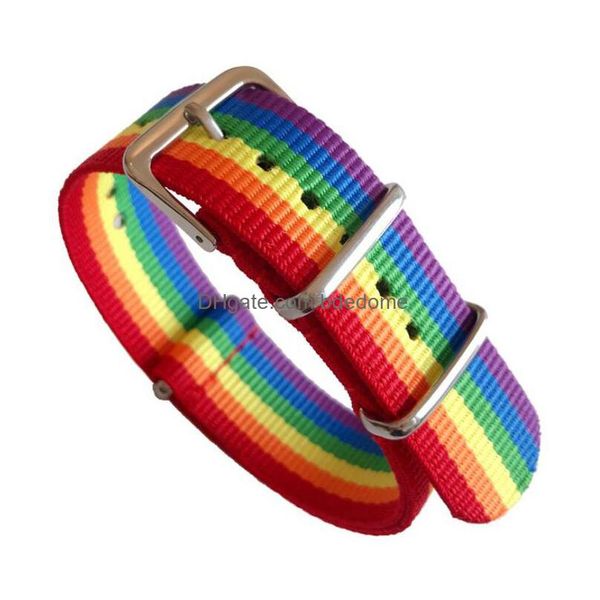 Bracelets De Charme Boho Bijoux Femme Homme Rainbow Pride Bracelet Lgbt Corde Gay Bijoux Pour Femmes Hommes Amitié Cadeau Drop Delivery Juif Dhscf