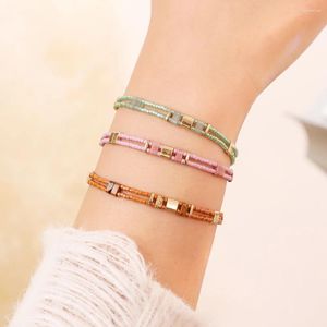 Charm Armbanden Boho Handgemaakte Miyuki Tila Kralen Armband Voor Vrouwen Mode Stapelbare Kleurrijke Pulseras Femme Sieraden Accessoires