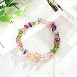 Bedelarmbanden boho onregelmatige afgebroken grindkralen kleurrijke natuursteenarmband zomer unieke simpele kristallen kralen voor vrouwen