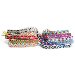 Bracelets Charm boho hilo multicolor de hilo tejido a mano brazalete para mujeres niña 2024 cuerda de moda brazo hecho a mano joyería presente