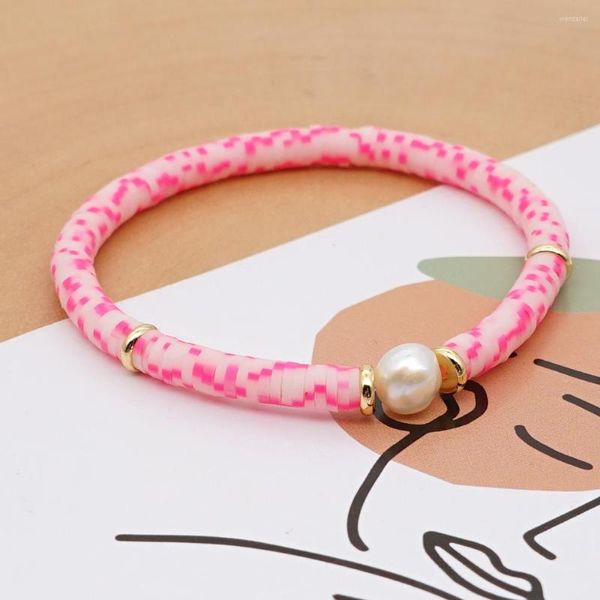 Bracelets de charme Boho Perle Polymère Argile Disque 6mm Bracelet Perlé Pour Femme Été Plage Femmes 2023 Bijoux De Mode