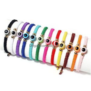 Charme Pulseiras Boho Verão Doce Cor Evil Eye Pulseira Sorte Amizade Jóias Charme Pulseiras Adoráveis Mulheres Homens Pseras Drop Delive Dhgwt